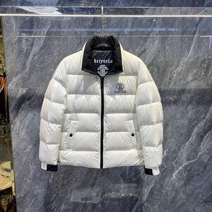 欧货潮流时尚立领简约羽绒服男士2023冬季新款字母印花百搭外套潮