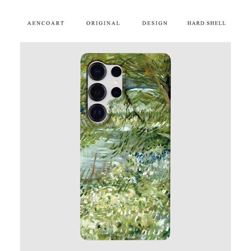 AENCOART·梵高春天的河岸适用三星S25Ultra手机壳S24Ultra半包磨砂硬壳S24保护套S25+全包plus风景小众油画,3C数码配件,手机保护套/壳,淘宝优惠券,粉丝福利购,淘宝优惠卷