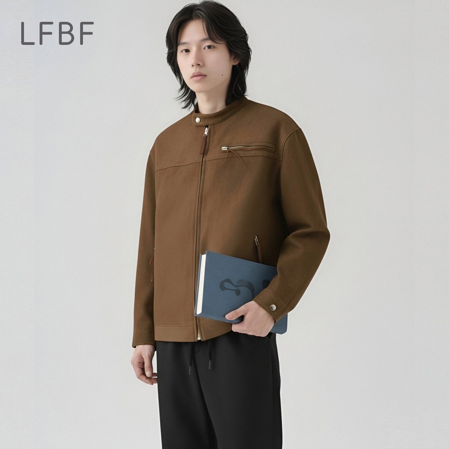 LFBF美拉德风立领夹克设计感男短款高级感痞帅外套夹克外套,男装,夹克,淘宝优惠券,粉丝福利购,淘宝优惠卷