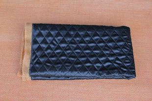 210克羊驼绒絮片真丝藏蓝色素绉缎桑蚕丝外套背心保暖裤 衍棉布料