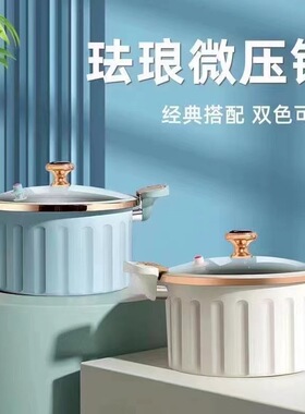 新款罗马珐琅微压锅不粘汤锅家用