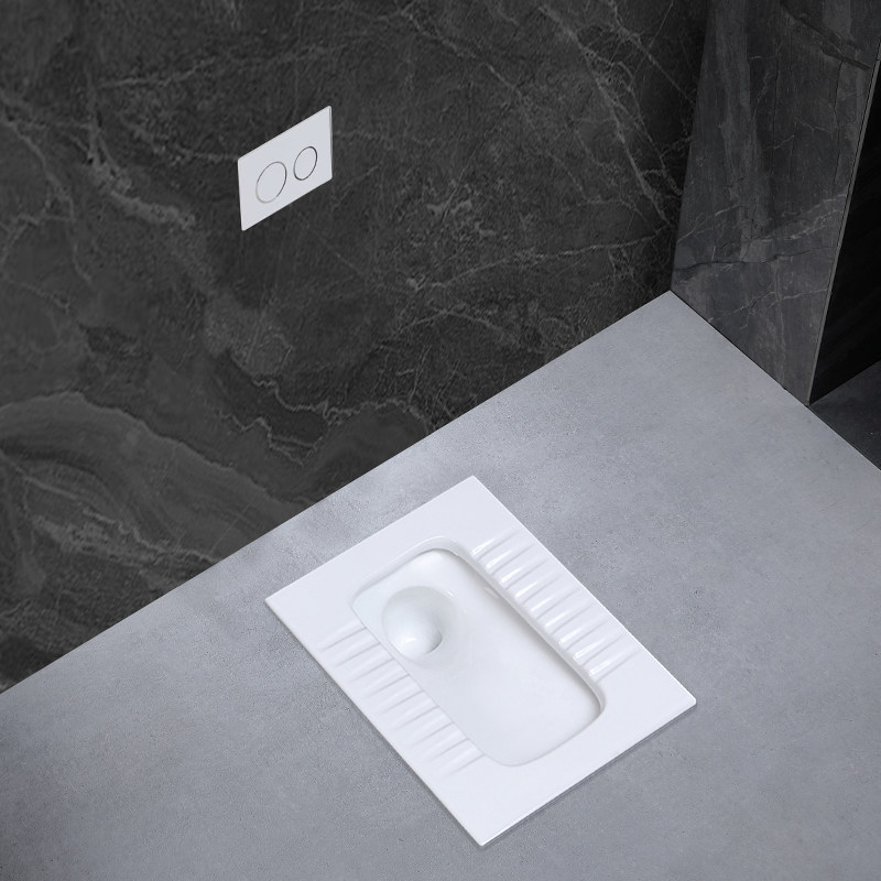 隐藏式水箱18高侧排水蹲便器卫生间蹲坑前后排大便池马桶防臭蹲厕