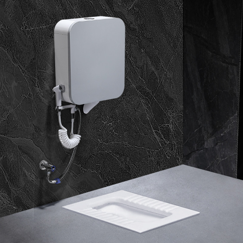 半隐藏式水箱超薄蹲便器陶瓷水箱套装暗装水箱蹲坑大便池入墙冲水