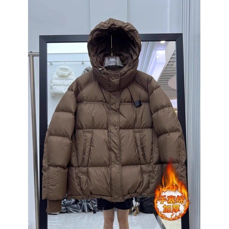 冬季2025新款设计感欧货加厚连帽棉服百搭潮流外搭保暖厚棉衣外套