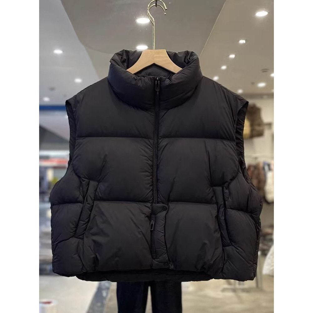 秋冬新款小个子潮流设计感无袖面包服短款棉衣马甲坎肩时尚外套女