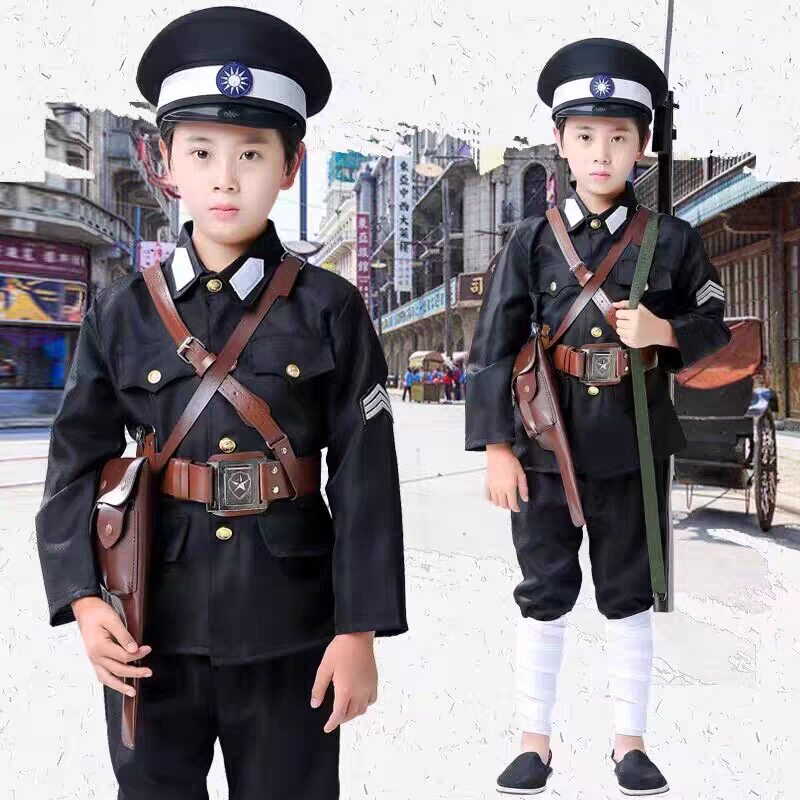 儿童民国二狗子演出服民国警察服上海滩巡捕房同款表演服装