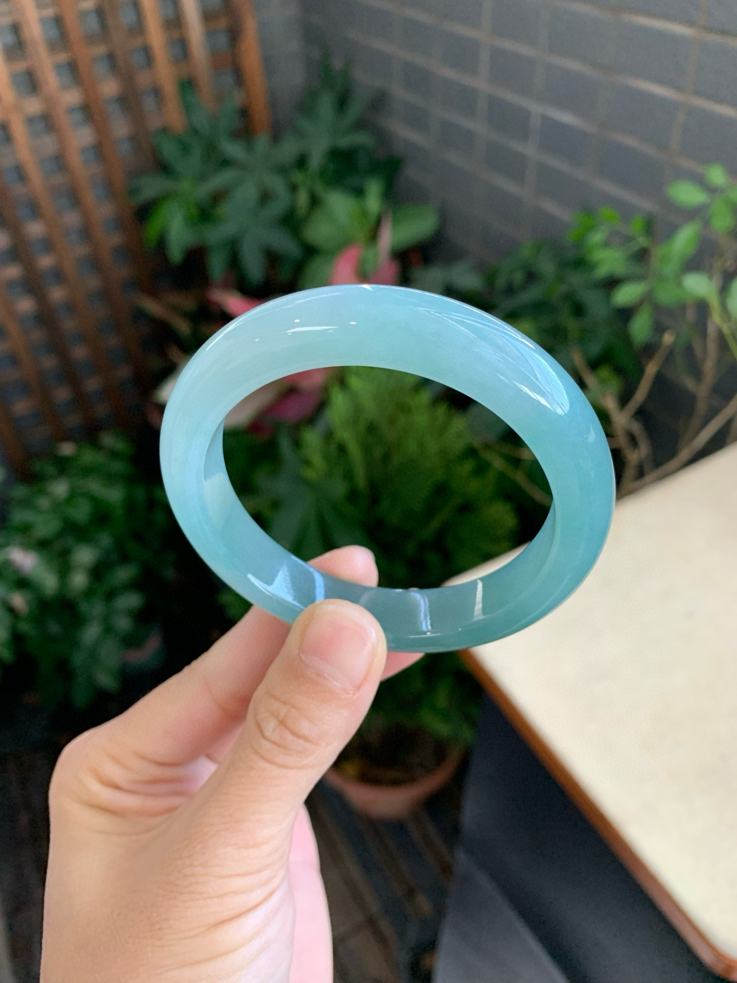 58圈口缅甸天然A货翡翠冰飘绿正圈手镯肉质细腻冰透带证书