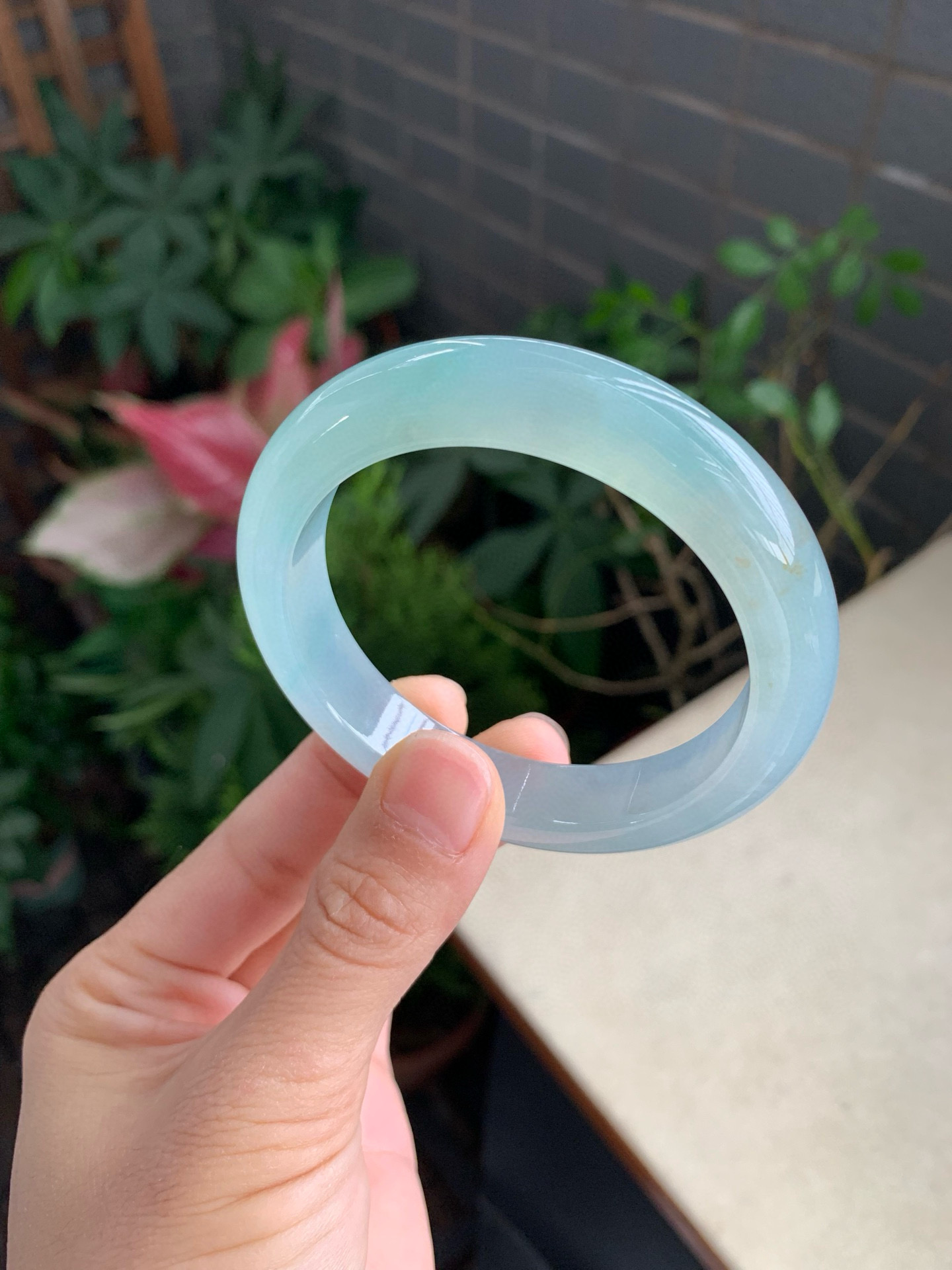 56圈口缅甸天然A货翡翠冰飘绿正圈手镯肉质细腻冰透带证书