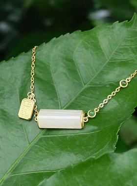 女镀银镀金白玉金手链