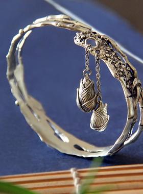 民族风女合金镀银手镯