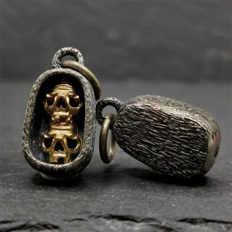 精工藏式复古金刚杵侧挂吊坠文玩配饰菩提金刚diy手串挂件配件