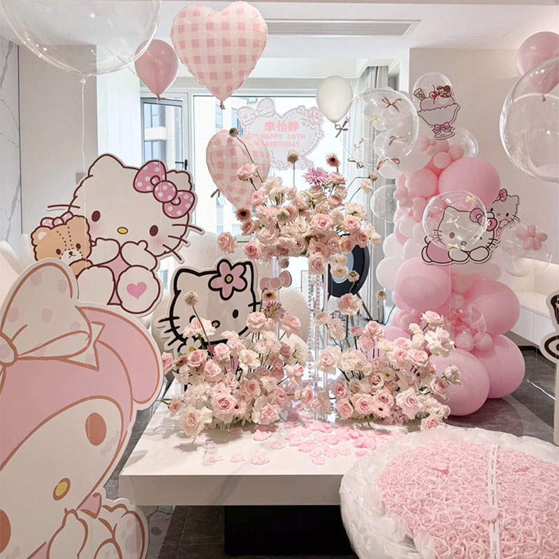 hellokitty主题生日布置kt板
