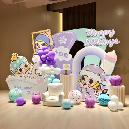 泡泡玛特生日布置场景