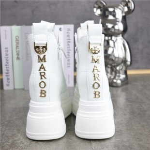 增高15CM秋冬季厚底小白鞋女小个子高帮休闲运动鞋百搭轻便马丁靴