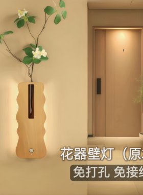 北欧进口原木花器壁灯（轻奢）