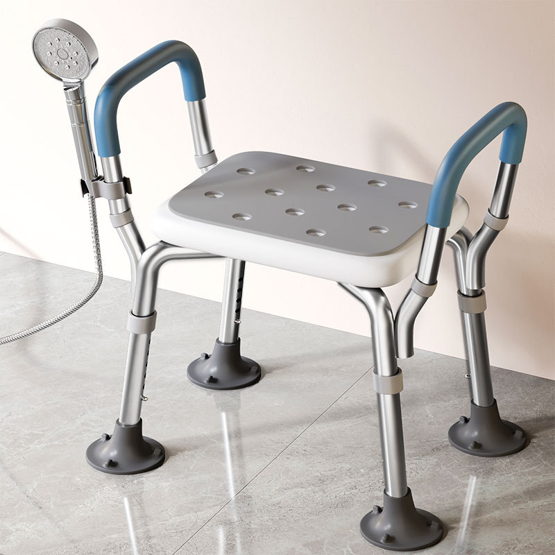 铝合金浴室凳带扶手免打孔防滑