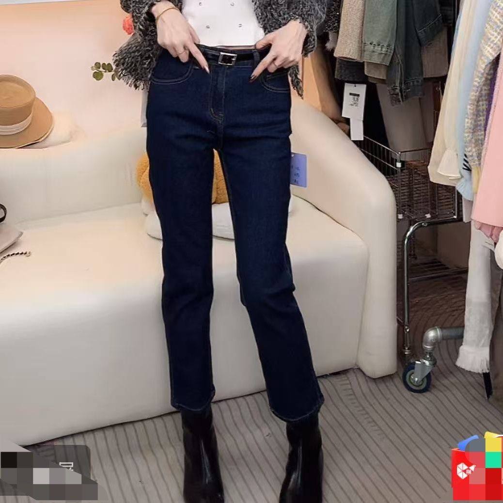 弹力高腰牛仔裤510060显瘦修身直筒春秋宽松九分新款,女装/女士精品,牛仔裤,淘宝优惠券,粉丝福利购,淘宝优惠卷