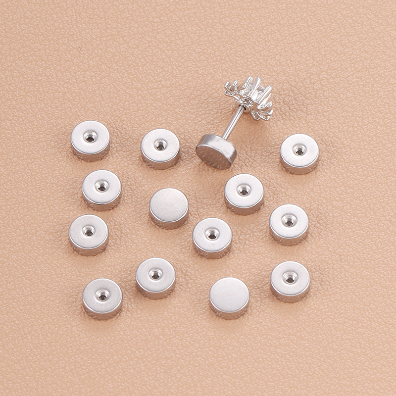 钛钢耳钉螺丝耳钉耳堵耳塞耳迫后塞旋转钛钢耳钉耳饰后塞耳堵