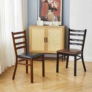 新中式酒店餐椅包间餐厅宴会铁艺现代简约火锅店烧烤饭店靠背椅子