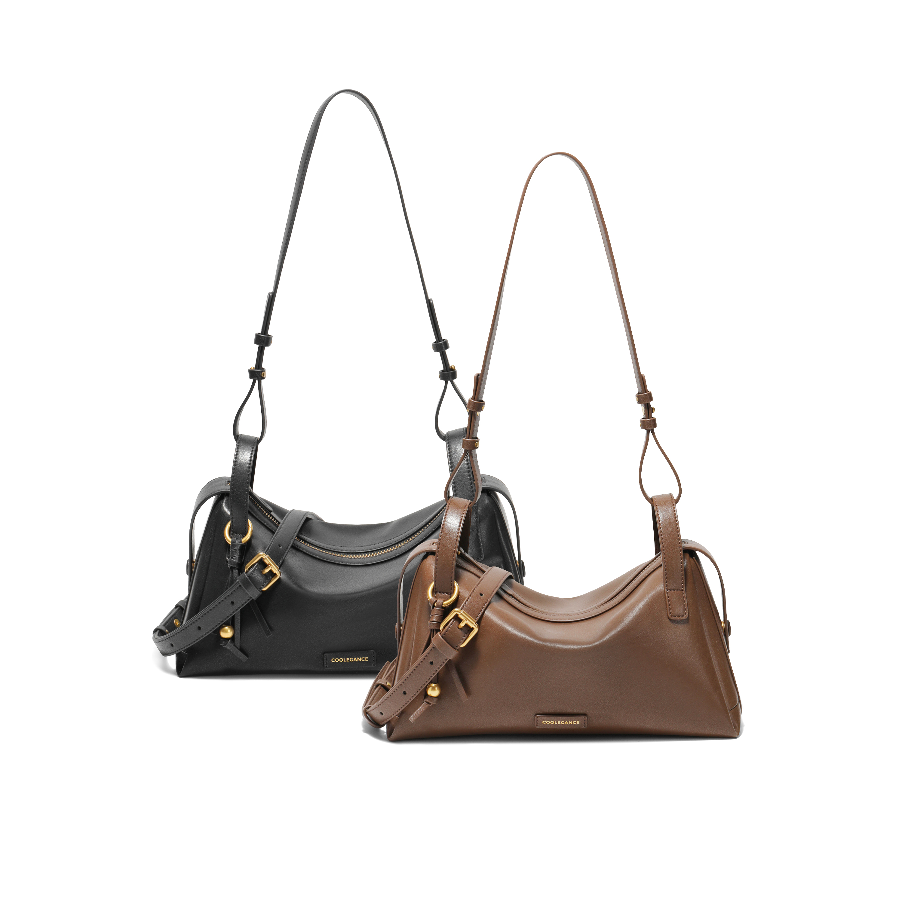 百丽女包2025新商场款质感通勤小方包单肩斜挎枕头腋下包9244ABX5