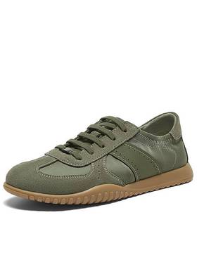 百思图2025春季新款商场同款复古运动德训鞋平跟男休闲鞋L589AAM5