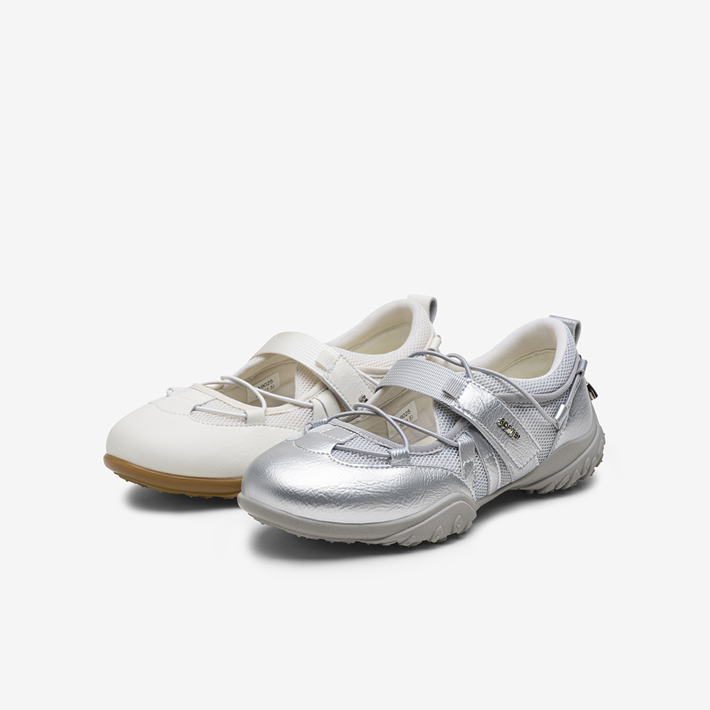 百思图2025夏季商场新款芭蕾单鞋魔术贴德训鞋休闲女单鞋A9025CQ5