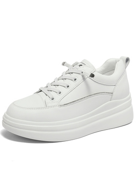 森达小白鞋女鞋2024春季新款商场同款百搭厚底新中式板鞋SWV01AM4