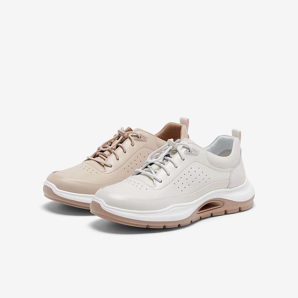 百思图2024春季商场新款舒适透气运动鞋厚底圆头女休闲鞋VLH41AM4