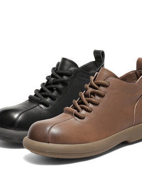 森达马丁靴女款2025新款商场同款流行休闲短皮靴XSG01DD5