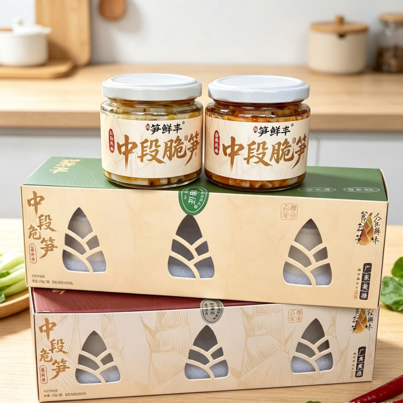 香辣风味笋条即食清远英德特产中段竹红油脆笋片笋鲜丰下饭菜盒装