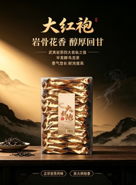 武夷岩茶老枞水仙单丛鸭屎香正岩大红袍肉桂茶叶浓香型乌龙茶袋装