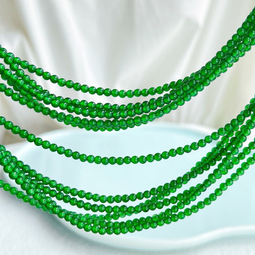 天然冰种满辣阳绿色翡翠小米圆珠子项链手串新中式两用可叠戴锁骨