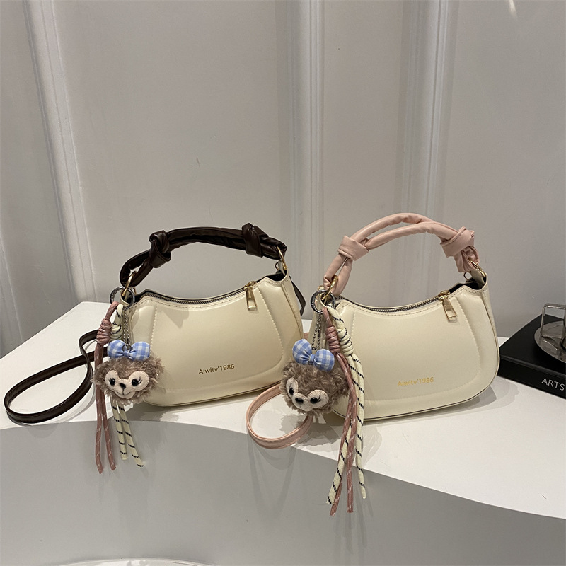 清新时尚撞色手提小方包女包2025春新款轻奢单肩包通勤斜挎包