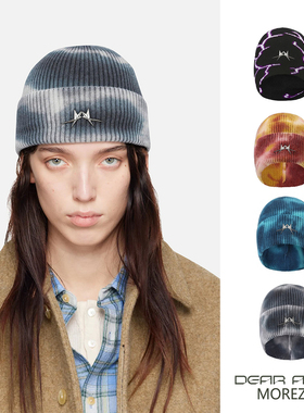 MOREZON【DEAR ALIEN】25AW秋冬新款潮人时尚个性扎染针织毛线帽