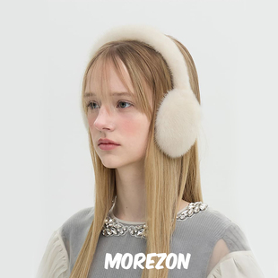 MOREZON【Brown hat Mink Earmuffs】25AW秋冬潮人百搭皮草耳包女