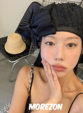 MOREZON【AWESOME NEEDS BOWL BERET_RIBBON】春夏蝴蝶结贝雷帽