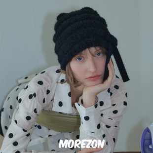 MOREZON【POESIE D'AME MELLOW BOW BEANIE】25AW蝴蝶结毛线帽子