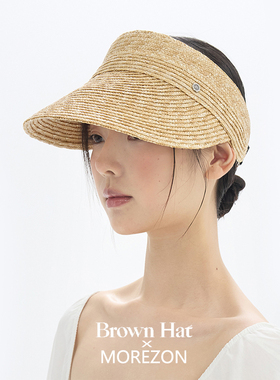 MOREZON【Brown hat Classic Sun Visor】26春夏新款草编遮阳帽子