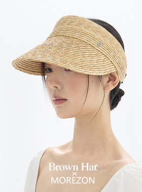 MOREZON【Brown hat Classic Sun Visor】26春夏新款草编遮阳帽子