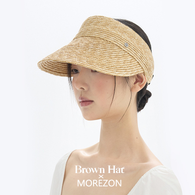 MOREZON【Brown hat Classic Sun Visor】26春夏新款草编遮阳帽子