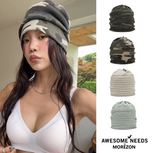MOREZON【AWESOME NEEDS OVER FIT OPEN TOP】26春夏堆堆包头帽子