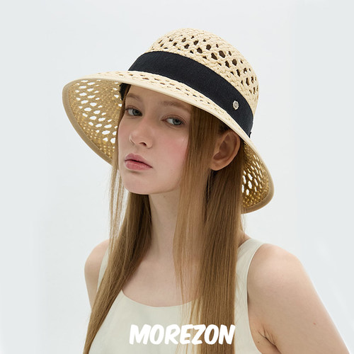 MOREZON【Brown hat Coco Straw Hat】25SS镂空镂空草编遮阳帽子