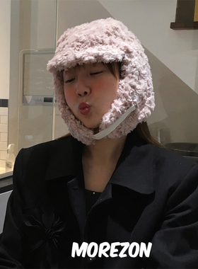 MOREZON【POESIE D'AME ROSE COIL EARFLAP HAT】25AW玫瑰雷锋帽