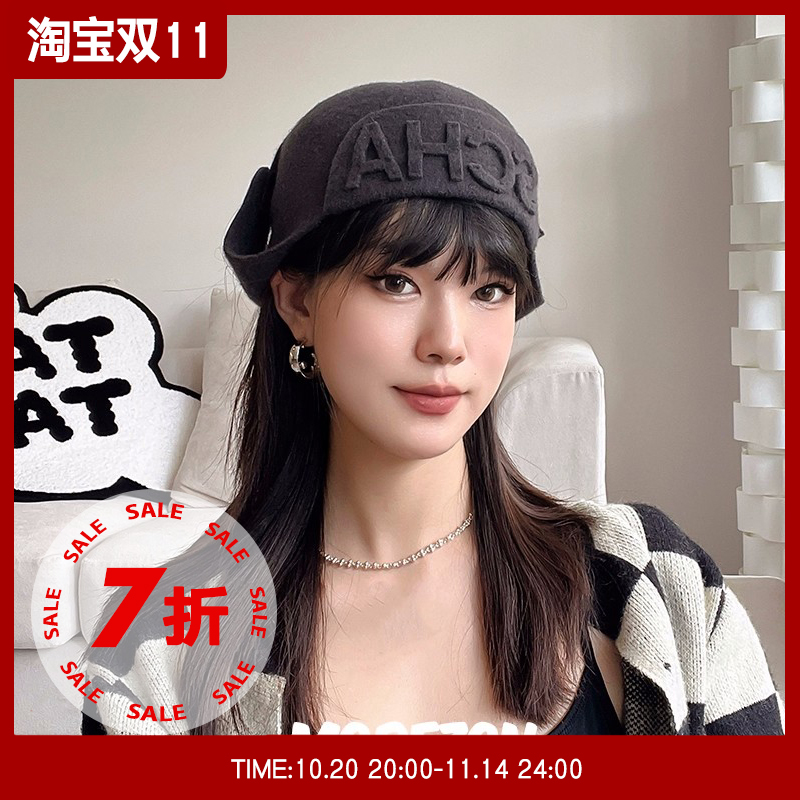 SCHA经典字母LOGO百搭护耳帽