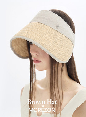 MOREZON【Brown hat Deauville Sun Visor】26春夏潮人空顶遮阳帽
