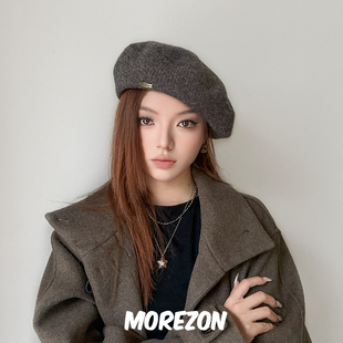 MOREZON【Mossant】25秋冬新款潮人休闲经典时尚百搭羊毛贝雷帽子