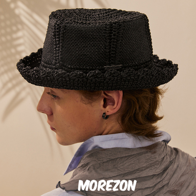 MOREZON【Mossant】设计师款25SS小众潮人精致超细纸草编制渔夫帽