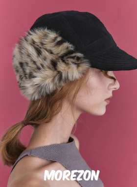 MOREZON【POESIE D'AME FUR EARFALP CAP】24秋冬潮人护耳棒球帽