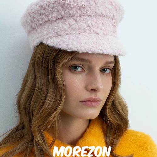 RB MOREZON【Ruslan Baginskiy Baker Boy Cap】羊毛浅粉报童帽子