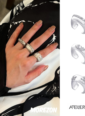 MOREZON【ATELIERSO 克拉系列】24SS春夏新款小众方形开口戒指女